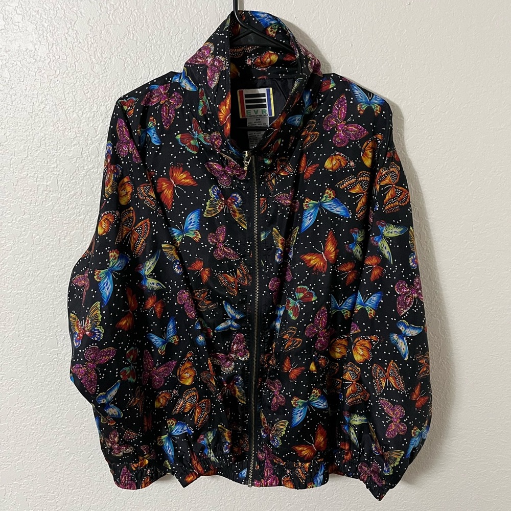 90’s evr silk butterly jacket *rare*